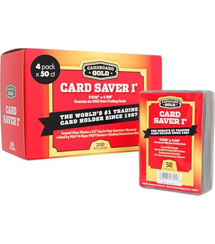 Cardboard Gold Card Saver 1-200 Count - Semi Rigid Card Holder